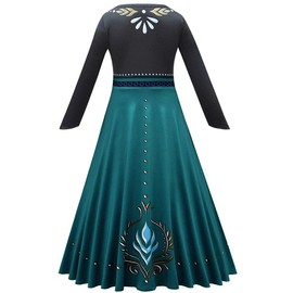Dressy Daisy Vestido de Coronación Princesa de Hielo Disfraz de Halloween para Niñas Pequeñas Talla 4-5 años, Verde