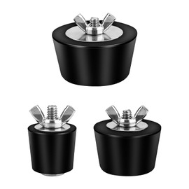 3 Pieces Pool Winterizing Plug - 1" to 2" Swimming Pool Winter Expansion Plugs with SS Screw, Stainless Steel Bolts, Heavy Duty Rubber, Replacement Pool Winter Expansion Plug