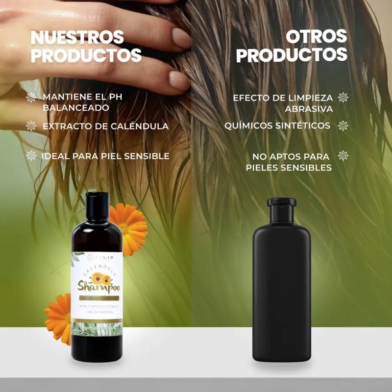 Filip Natural - Shampoo Caléndula, Reparación, 500ml
