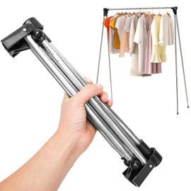 DASIAUTOEM Foldable Clothes Rack, Portable, Extendable Clothes Rack, Small Adjustable Travel Clothes Rack, Foldable Laundry Rack, Lightweight Clothes Rack for Travel, Dance, Camping, Hiking