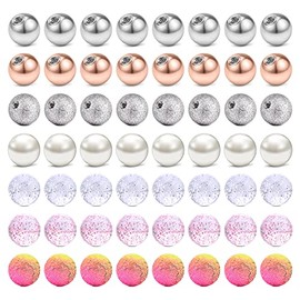 D.Bella 56Pcs Piercing Balls 16G 3mm Replacement Balls Externally Threaded Nose Septum Lip Ear Spare Balls Jewelry
