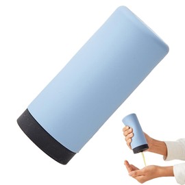 EMVANV Dish Soap Dish Dispenser, Silicone Squeeze Washing Up Liquid and Hand Soap Refillable Bottles, Refillable Hand Soap Bottle Dishwashing Liquid Dispensing - 240ml Capacity(Blue)