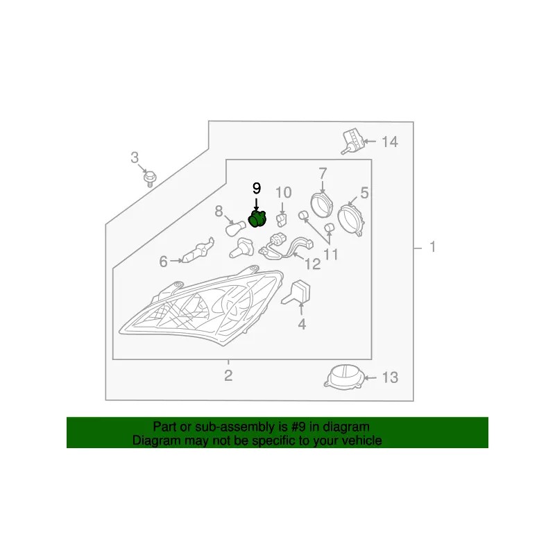 Hyundai, Kia GENUINE Front Turn Signal Lamp Bulb Holder 921663K000