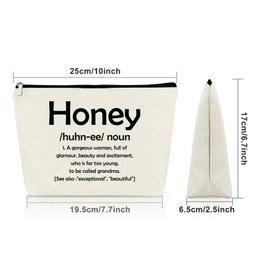 Sazuwu Best Grandma Ever Gift Makeup Bag Mothers Day Gifts for Grandma from Granddaughter Grandmother Birthday Thanksgiving Christmas Gift Cosmetic Bag Gifts Ideas for Grammy Granny Nana Gigi