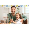 White Deluxe Tapered Hanukkah Menorah Candles for All 8 Nights