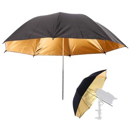 33 inch Black Gold Umbrella Studio Umbrella for Professional Portrait Photography Photo Light Flash Continuous Lighting Photography and Video Lighting