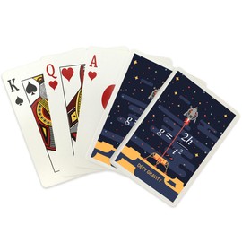 Lunar Lander, Defy Gravity (52 Playing Cards, Poker Size Card Deck with Jokers)