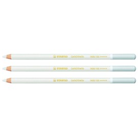 Chalk-Pastel Pencil - STABILO CarbOthello - Pack of 3 - Titanium White