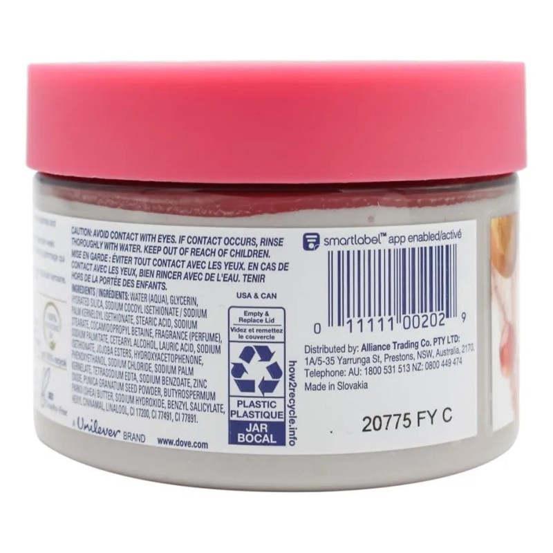 Dove Exfoliante De Granada Y Manteca De Karité Para Piel