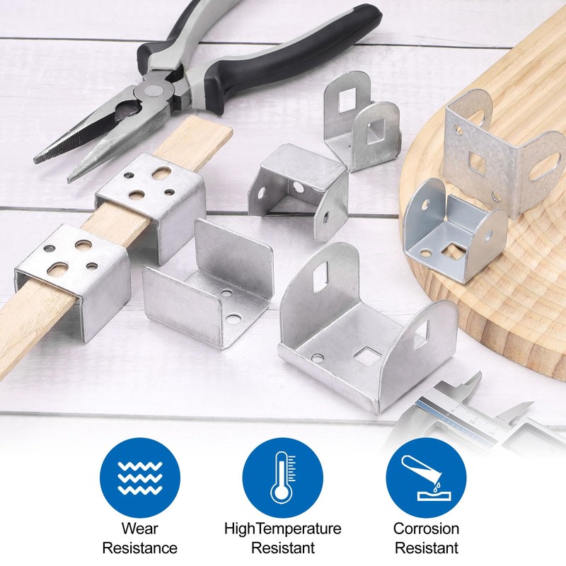 uxcell 6 Pcs U Bracket for 2.01 Panels, 47 x