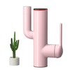 Bathroom Sink Faucet, Cactus-Shaped, Single Hole with Water-Powered LED Temperature