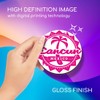 1 x Round Coaster - Cancun Mexico Pink Palm Tree