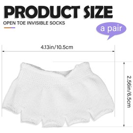 LNQ LUNIQI Peep Toe Socks, 1 Pair Half Toe Socks Women, Half Palm Socks, Invisible Half Socks, Forefoot Socks, Toe Socks, Non-Slip Socks for Yoga, Pilates, Fitness, White, White