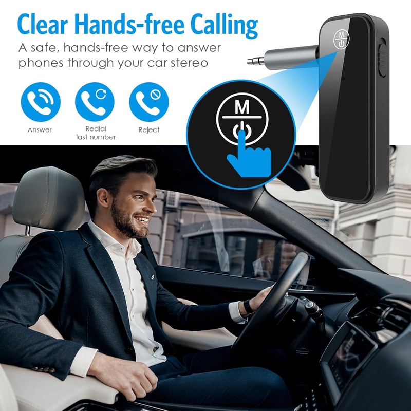 Bluetooth 5.0 Transmitter and Receiver, Brifit 2-in-1 Wireless Bluetooth Adapter,
