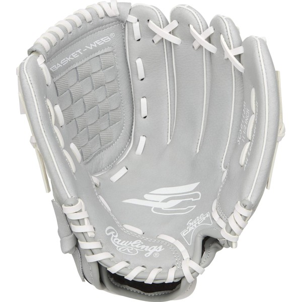 Rawlings girls 11.5 inch Softball Glove, Teal/Grey/White, US