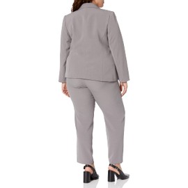 Le Suit Women's Plus Size Jacket/Pant Suit, Granite, 20W