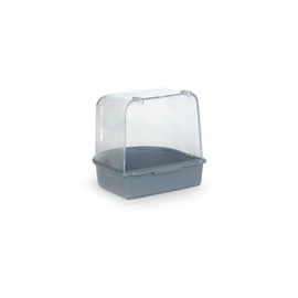 Beeztees 75084 Badehaus aus Plastik, 13 x 13 x 13 cm, grau