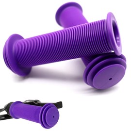 Jindizi 2pcs Rubber Bike Handle, Kids Bike Folding Handle (Purple)