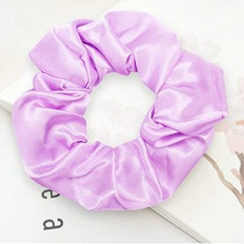 Jaciya - Paquete de 12 coleteros elásticos de satén morado, coleteros elásticos para el cabello, accesorios para el cabello para mujeres y niñas
