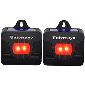 Univerayo Coyote Deterrent Solar Predator Control Light Deer Repellent Device for Nighttime Animal Fox Skunk Raccoon Repellent for Outdoor Garden Yard Chicken Coop 2 Pack