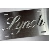 Diamond Etched Products Custom SILVER Metallic Car Tag Diamond Etched