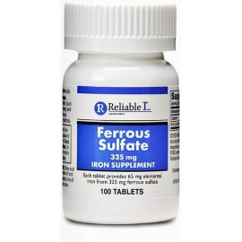Reliable 1 Ferrous Sulfate 325 mg Iron Supplement Tablets Dietary Reliable1 100 Count