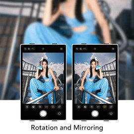 Phone Vlog Selfie Monitor Screen 3.97 Inches, Magnetic Phone Back Rear Camera Screen for Selfie Vlog Live Streaming Video Recording, Wireless Remote Control