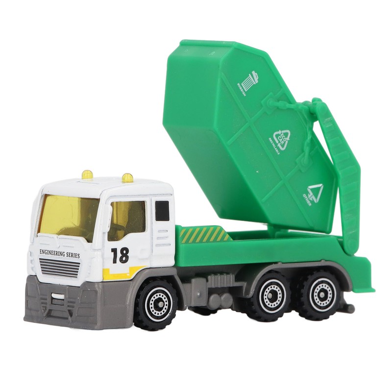 4 Pcs Garbage Truck Toy 1/32 Scale Inertial Drive Sanitation