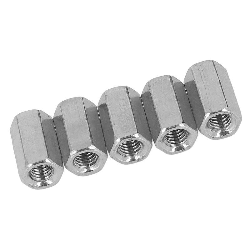 20PCS Hex Coupling Nuts 304 Stainless Steel Long Fine Thread