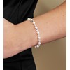 Schöner-SD Fine Pearl Bracelet with Sparkling Crystal and 925 Silver
