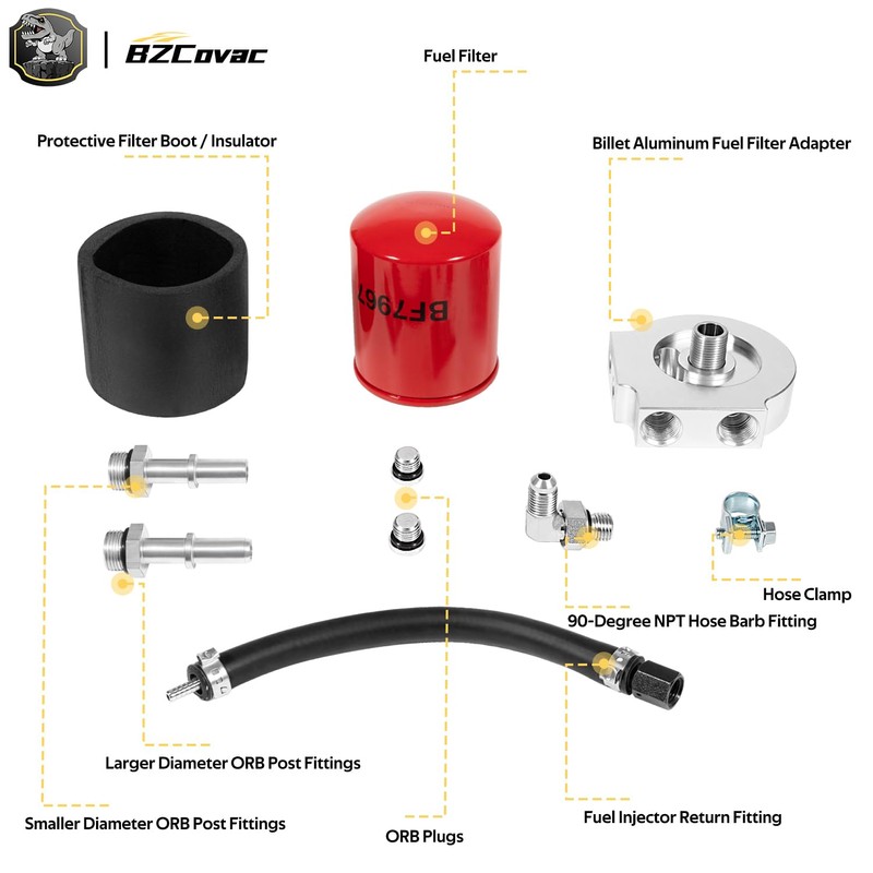 6.7 Powerstroke Fuel Filter Conversion Kit for Ford 2011–2025 F-250