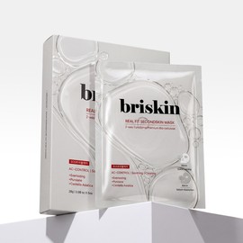 Briskin Real Fit Second Skin Bio Cellulose Mask Pack SOS Trouble Care 5pcs / 브리스킨 리얼핏 세컨드스킨 바이오셀룰로오스 마스크팩 SOS트러블케어 5매입