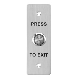 Push to Exit Button，Stainless Steel Door Bell Type Round Request to Exit Button Standard Size for Door Access Control With LED Light NC COM and NO Output (Push to Exit Button_05)