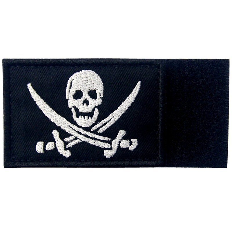 Pirate Flag Military Morale Coat of Arms Embroidered Velcro Patch