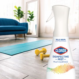 Clorox Disinfecting Mist Spray Refill, Multi-Surface Cleaning Clorox Spray, Kitchen and Bathroom Cleaner, Lemongrass Mandarin Scent, 3 Refills Pods, 16 Fl Ounces Each