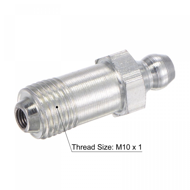 uxcell Steel Straight Grease Fitting M10 x 1mm Thread Hydraulic
