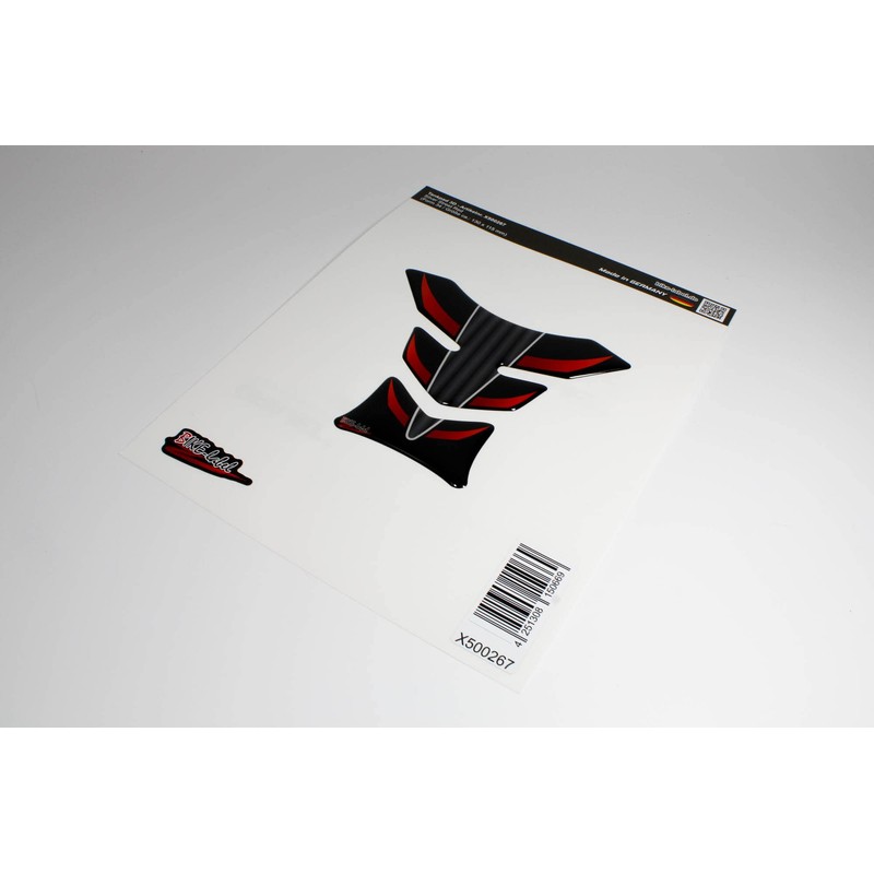 BIKE-label Tank Pad Small 3D Motorcycle Red Compatible with Honda