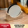 NEOUZA Coffee Puck Screen Stand with 51/53/58mm Reusable Espresso Filter,