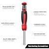 13-in-1 Ratcheting Screwdriver | Multi-Bit Storage | Retractable Cartridge |