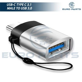 Unbranded USB-C Type C 3.1 Male to USB 3.0 Type A Female OTG Converter Adapter Sync Data C - Silver