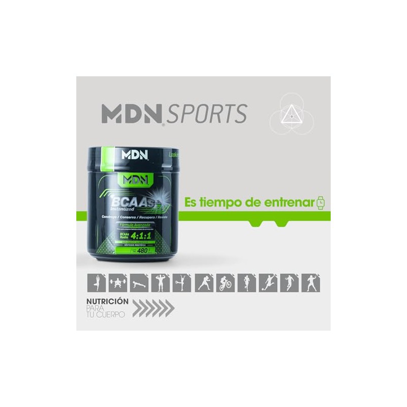 Bcaas Instantized Mdn Sports 480g Beta-alanina Sabor Mango, 40 Servicios,