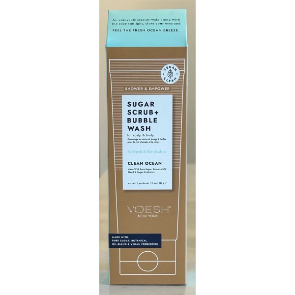 Voesh Sugar Scrub + Bubble Wash for Scalp & Body