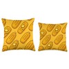 Buttered Corn Cobs Summer BBQ Cookout Vibes Throw Pillow