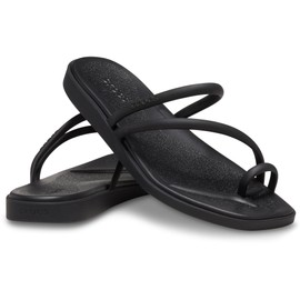 Crocs Women's Miami Toe Loop Sandal Black, 10