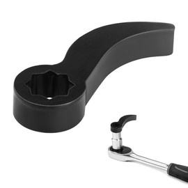 XDENGP Pry Bar Wrench Adaptor Head, Crowbar Adapter Head, Adjustable Angle Head for Car Repairing Tools, Half Shaft Removal and Tight Spaces, Fits 1/2" Drive Ratchets Wrench