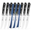 MAD SHARK Steak Knives Set of 8,Premium 12.6-inch Serrated Steak