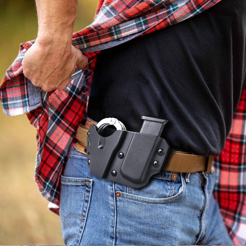 Kydex Handcuff Holster with 9/.40 Double - Stack Holder Combo