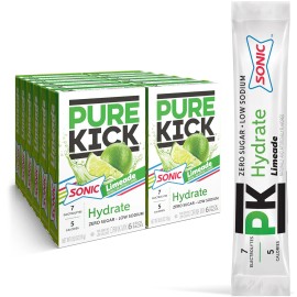 The Jel Sert Company PURE KICK Hydration Singles to Go Drink Mix, Sonic Limeade, Includes 12 Boxes wi - Variety - Energy  Hydrate