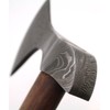 Wild Turkey Handmade Solid Damascus Steel Axe w/Leather Sheath Outdoors
