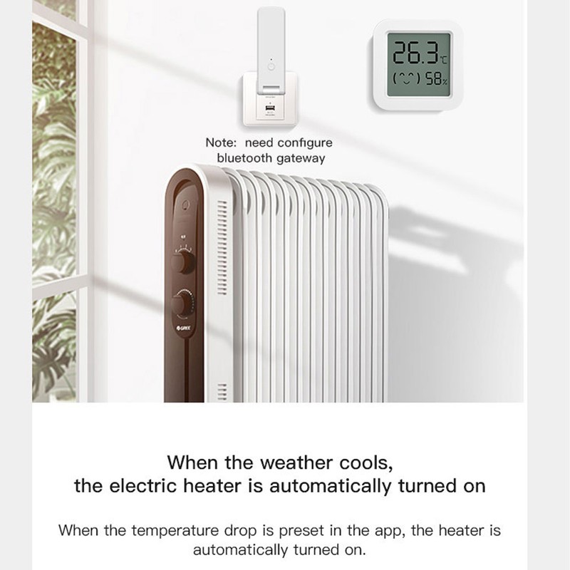 Temperature Humidity Sensor WiFi Intelligent Digital Thermometer Indoor LCD Hygrometer